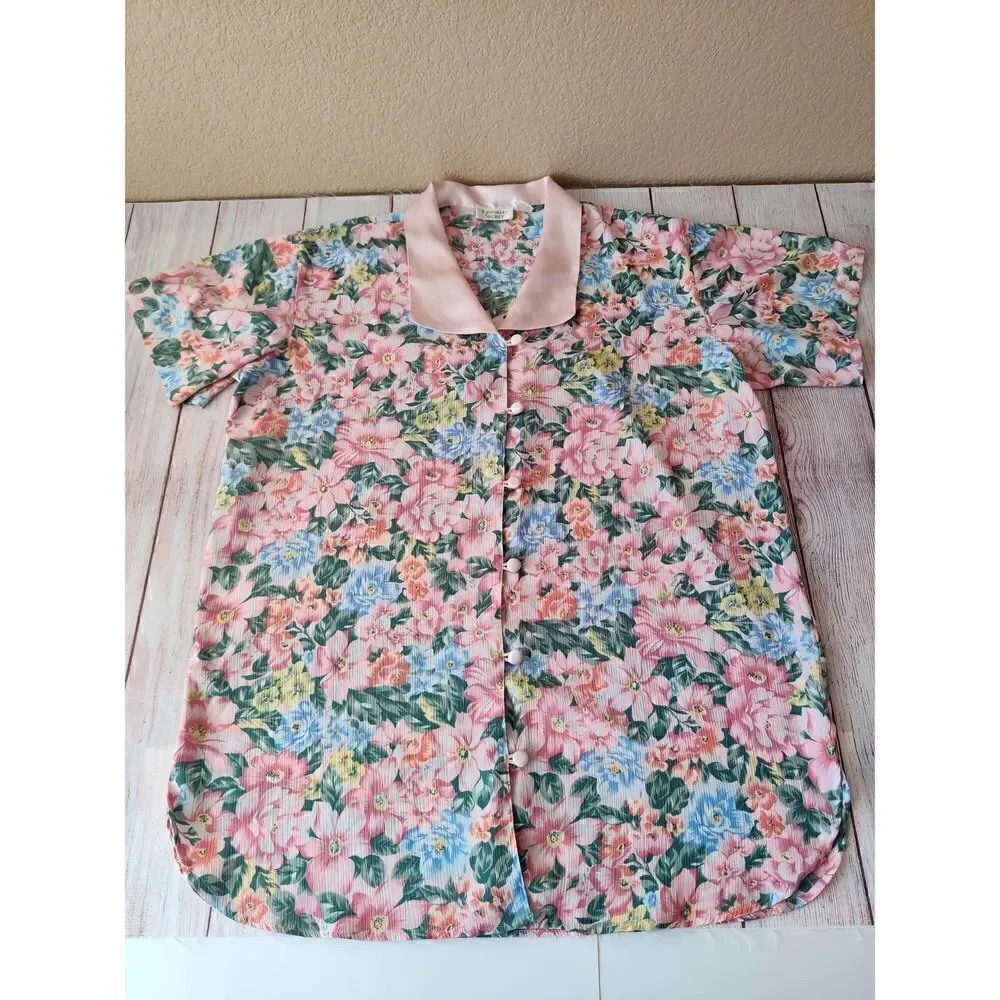Vintage Victoria's Secret gold label oversized floral nightgown M/L
